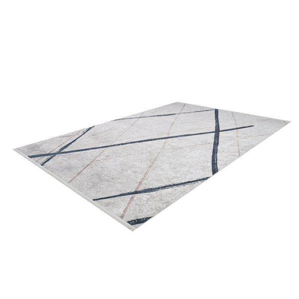 Foundry Select Shirlane Cotton Machine Washable Striped Rug Wayfair